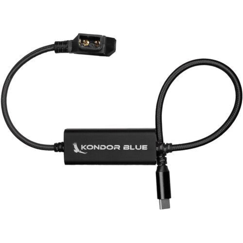 Kondor Blue 16 DC to USB-C Power Delivery Cable for Mirrorless Cameras (Black)
