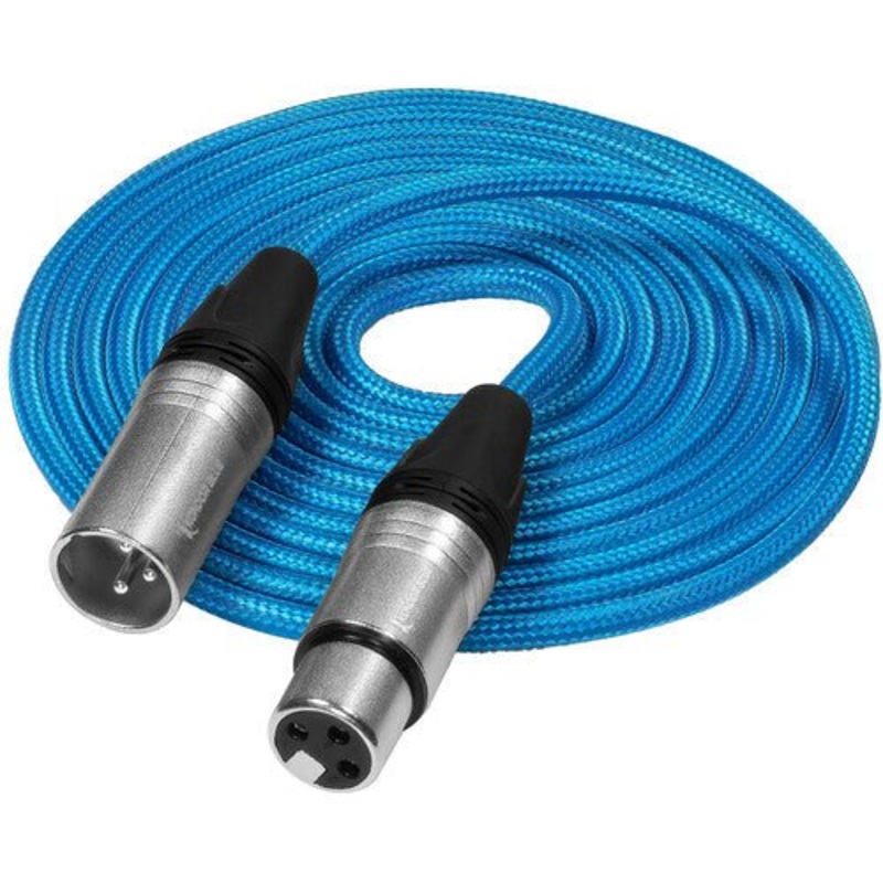 Kondor Blue 3-Pin XLR Male to 3-Pin XLR Female Audio Cable (10)