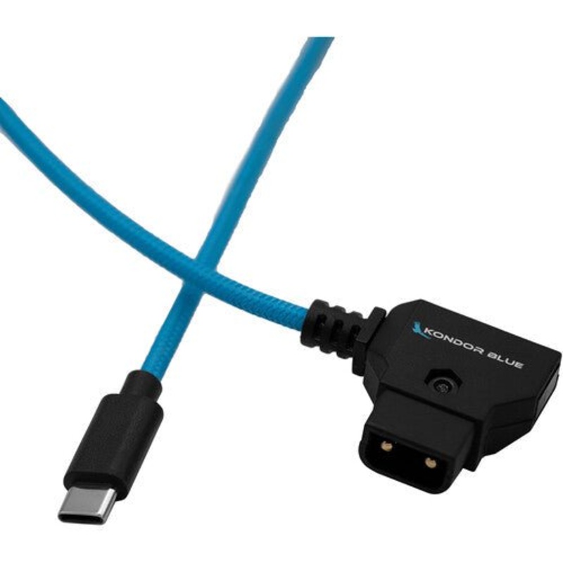 Kondor Blue D-Tap to USB-c Power Delivery Cable for Mirrorless Cameras (16, Blue)
