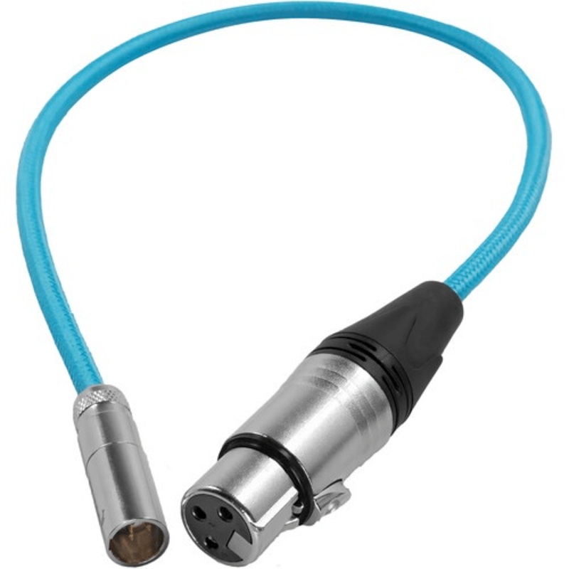 Kondor Blue Mini-XLR Male to XLR Female Audio Cable for Canon C70 & BMPCC 6K/4K (Blue, 16")