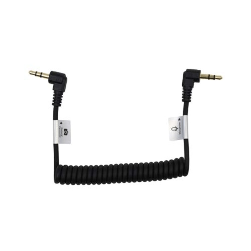 Promaster Audio Cable 3.5mm TRS male right angle - 3.5mm TRS male right angle - 8 1/2" coiled