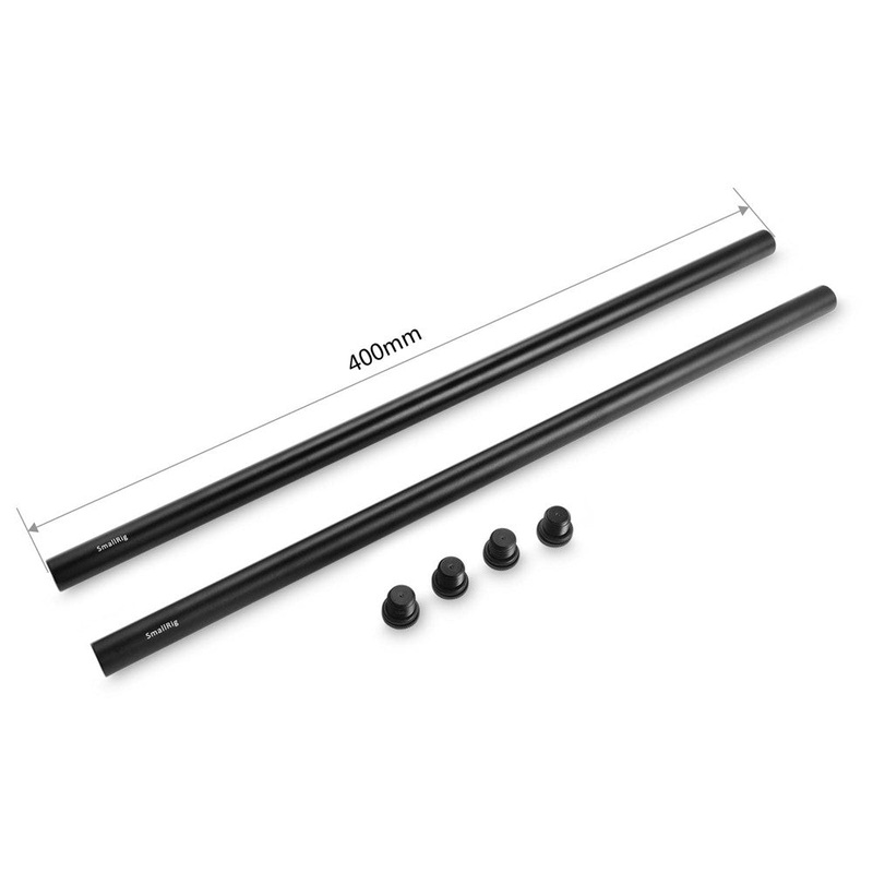 SmallRig 15mm Aluminum Rod | Pair, Black, 16"
