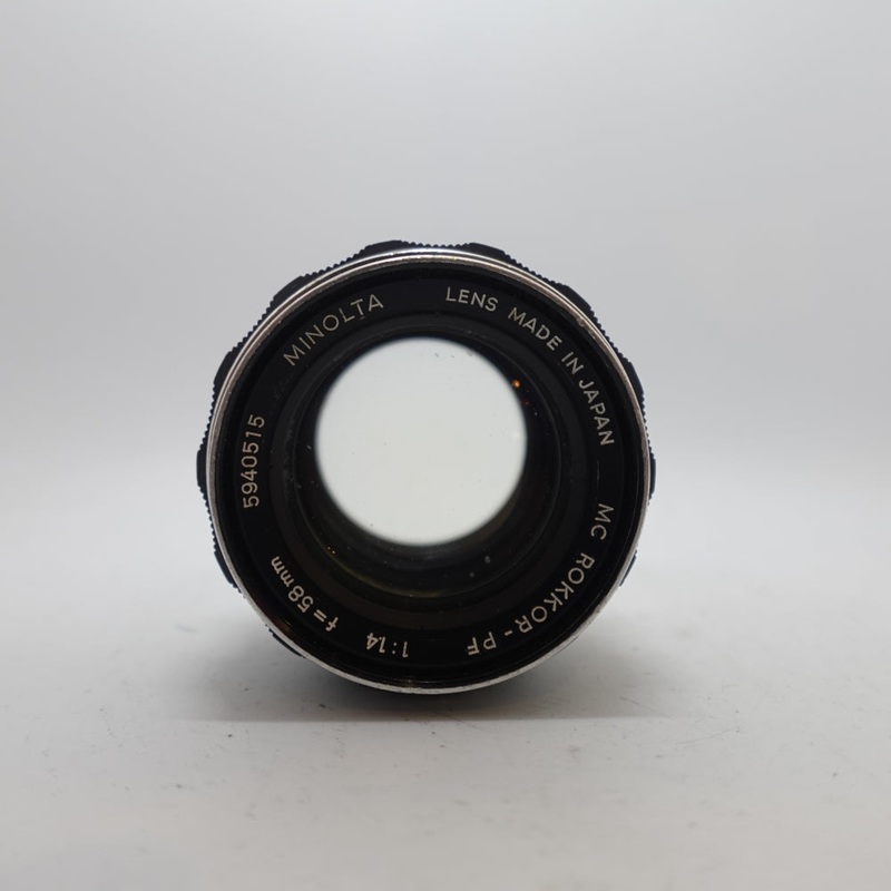 Used Minolta MC Rokkor-PF 58mm f/1.4 SLR Lens | Black | U8