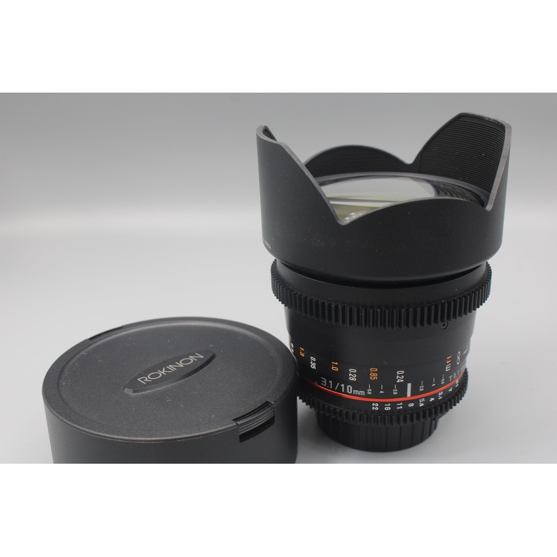 Used Rokinon 10mm T3.1 Nikon F Used Very Good