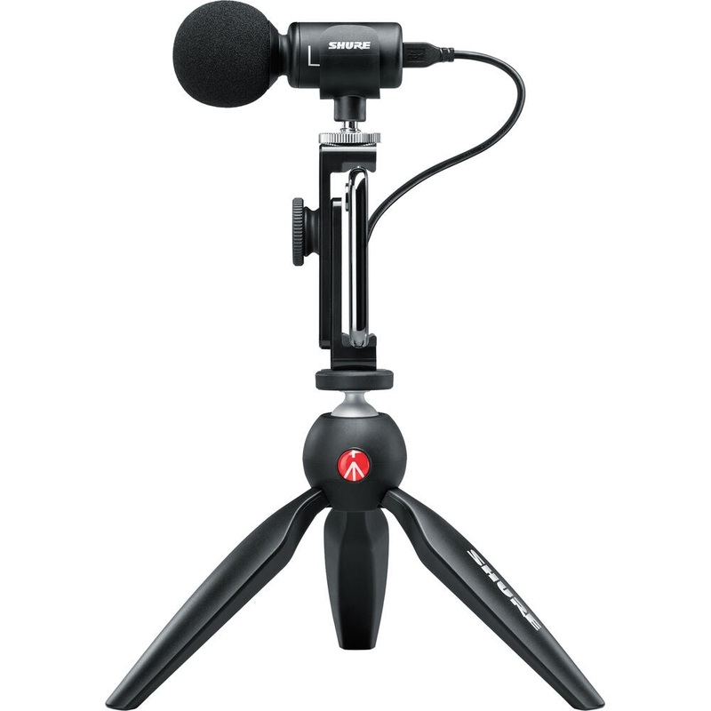 Shure MOTIV MV88+ Video Kit Digital Stereo Microphone and Accessories for Smartphones | iOS, Android, New Packaging