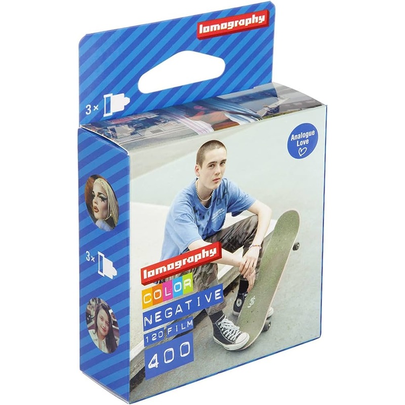 Lomography 400 Color Negative Film | 120 Roll Film, 3 Pack