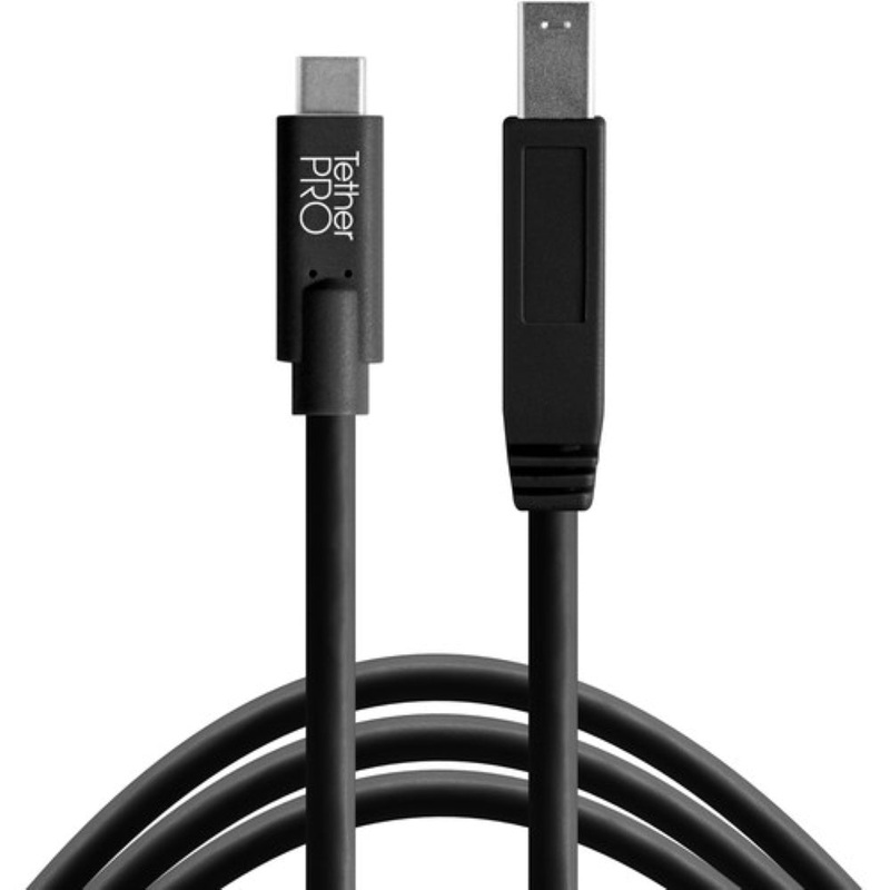 Tether Tools TetherPro USB Type-C Male to USB 3.0 Type-B Male Cable | 15', Black