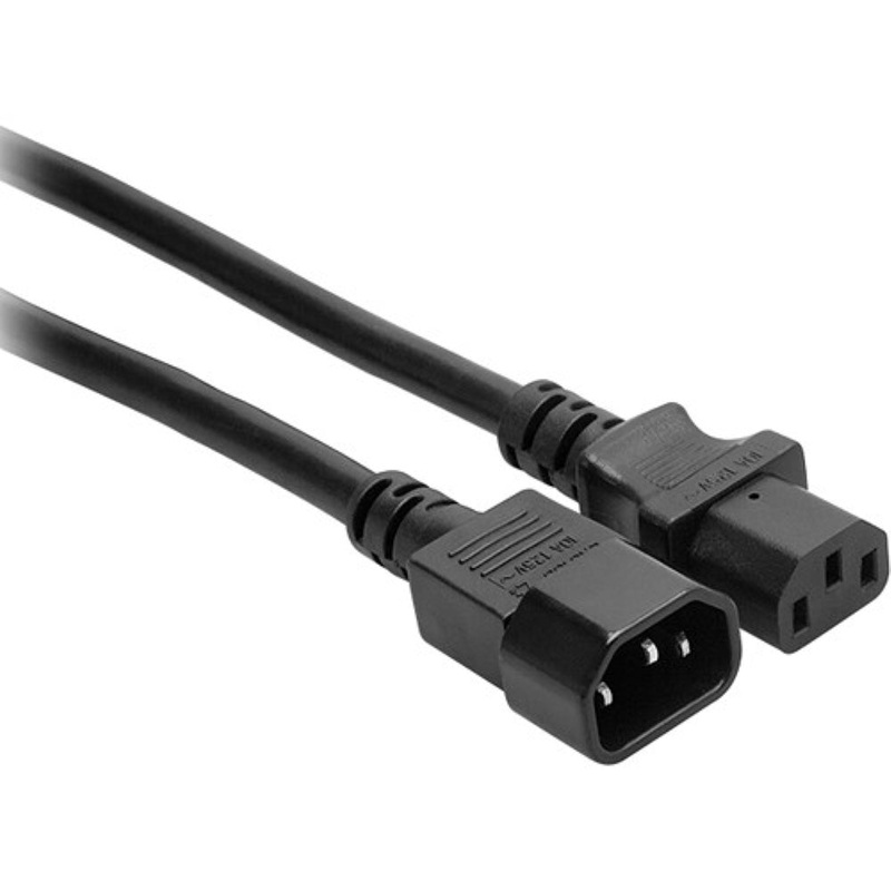 Hosa Technology Power Extension Cord | 14 AWG, Black, 8'