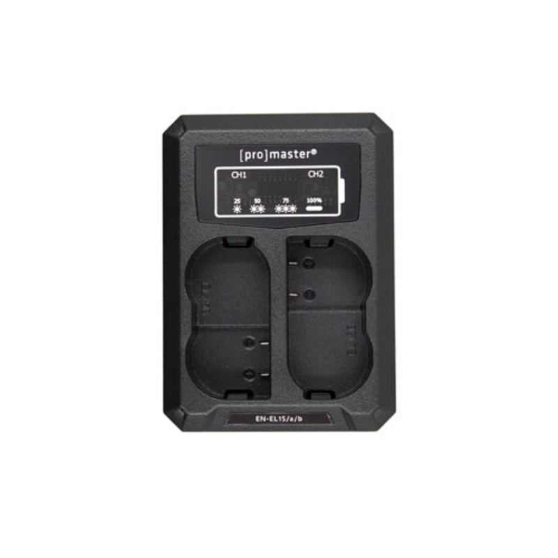 Promaster Dually Charger | USB for Nikon EN-EL15, EN-EL15a, EN-EL15b