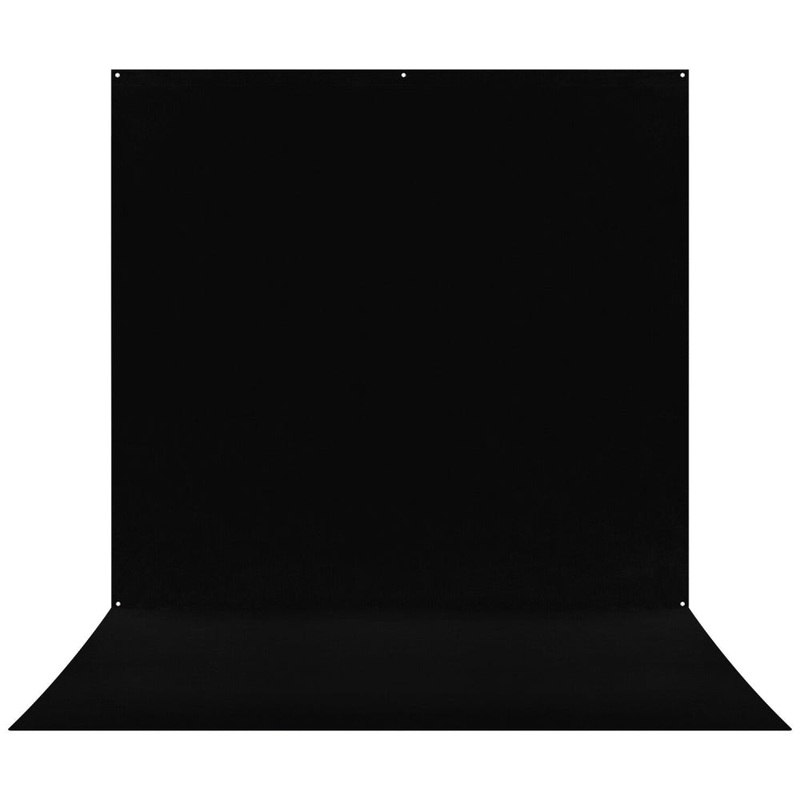 Westcott X-Drop Pro Wrinkle-Resistant Backdrop Sweep | Rich Black, 8 x 13'