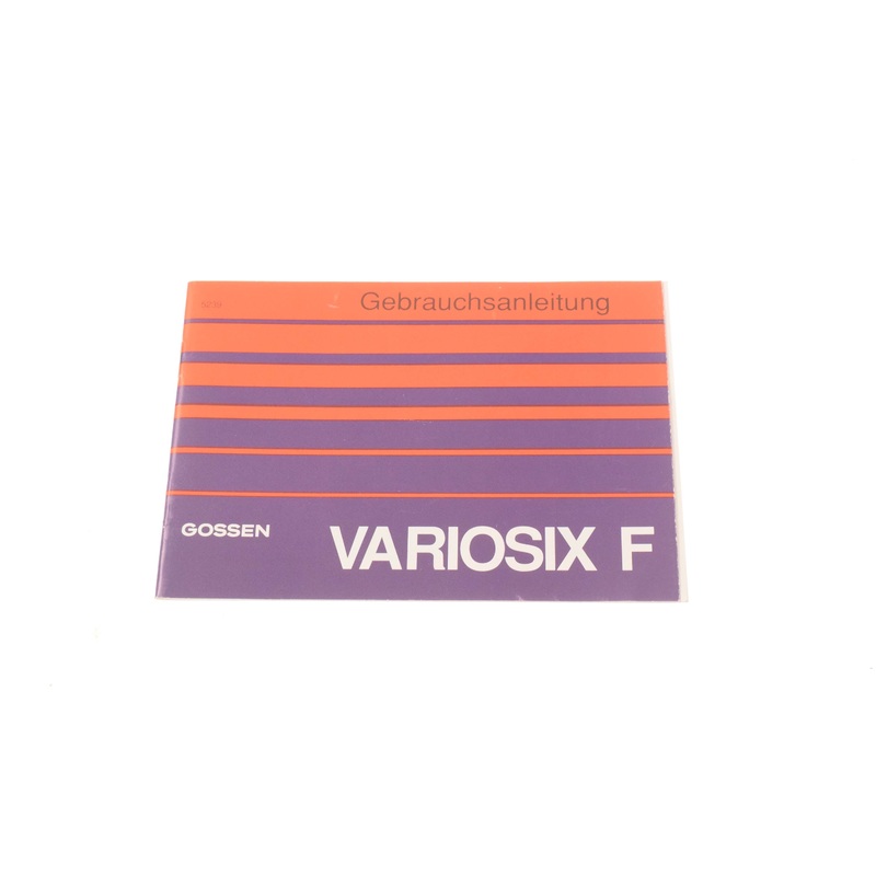 Gossen Variosix F Instructions