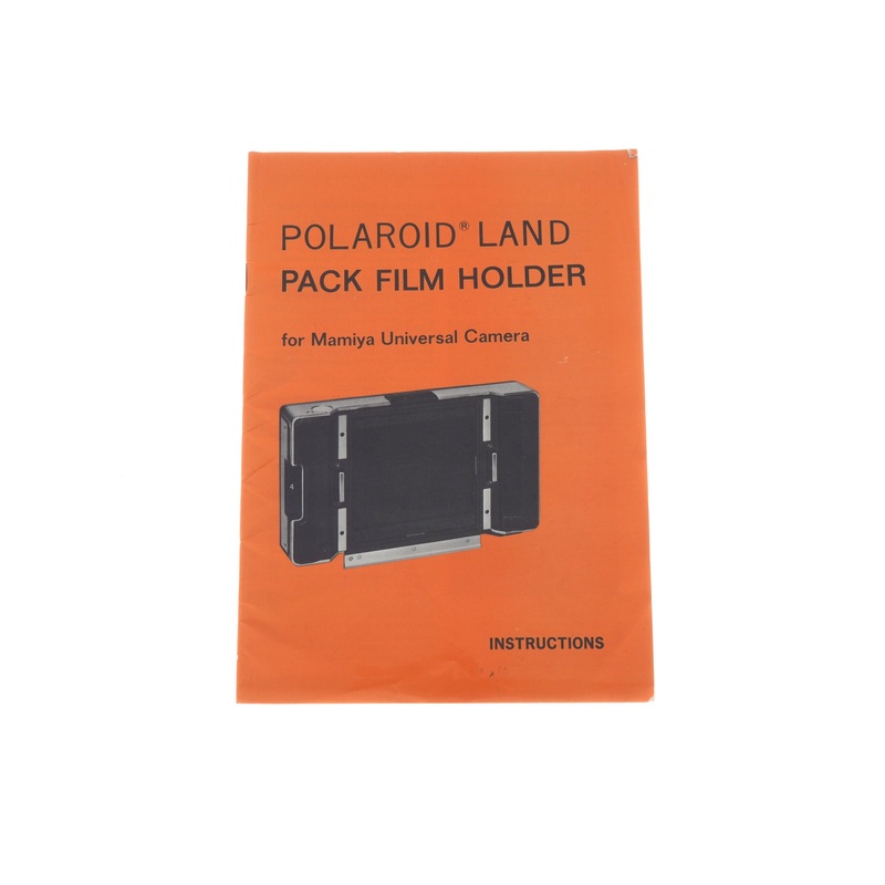 Mamiya Polaroid Land Pack Film Holder Instructions