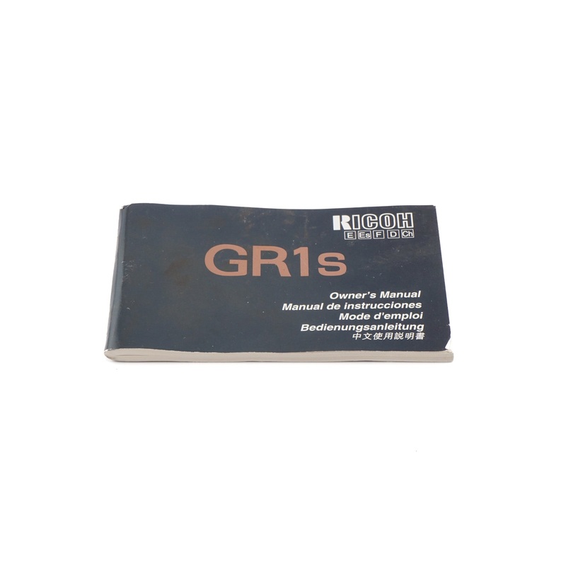 Ricoh GR1s Instructions
