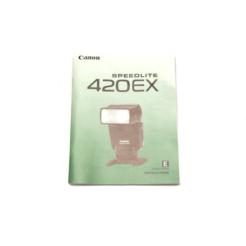 Canon 420EX Speedlite Instructions