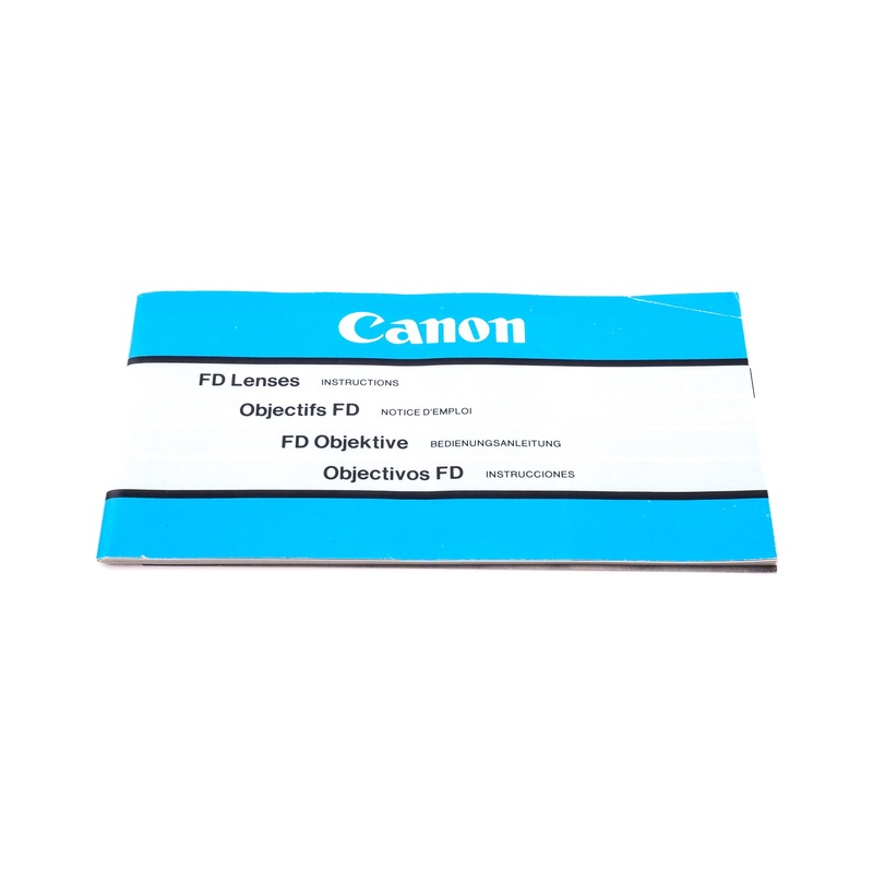 Canon FD Lenses Instructions