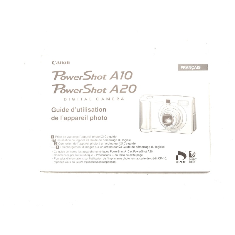 Canon PowerShot A10 / A20 Instructions