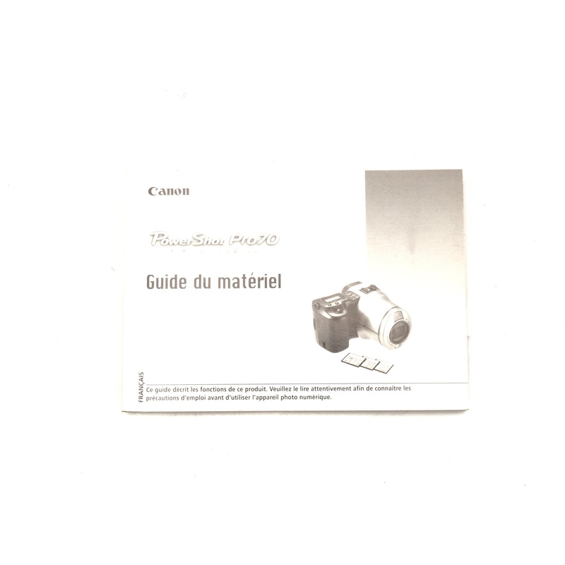 Canon PowerShot Pro 70 Instructions