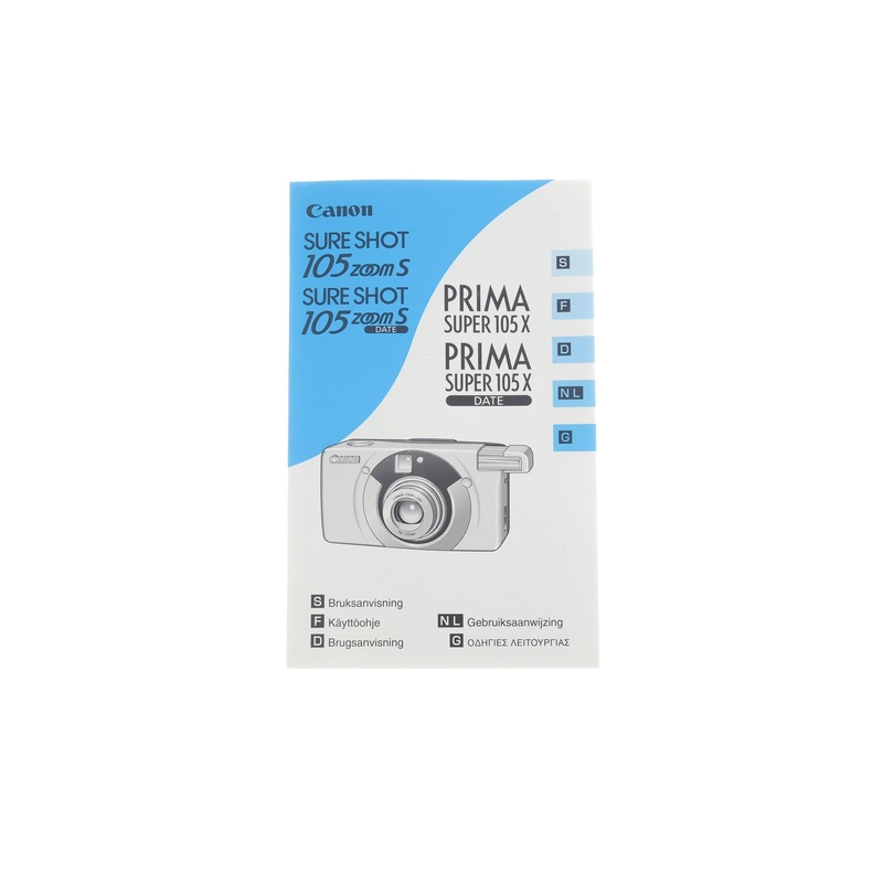 Canon Sure Shot 105 Zoom S (Date) / Prima Super 105X (Date) Instructions