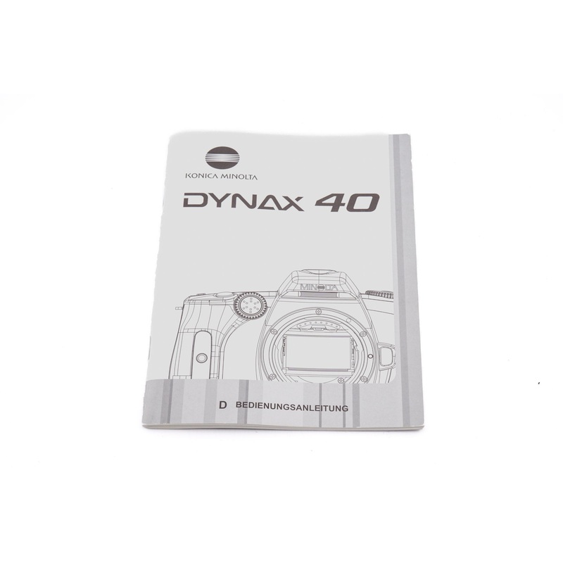 Konica Minolta Dynax 40 Instructions