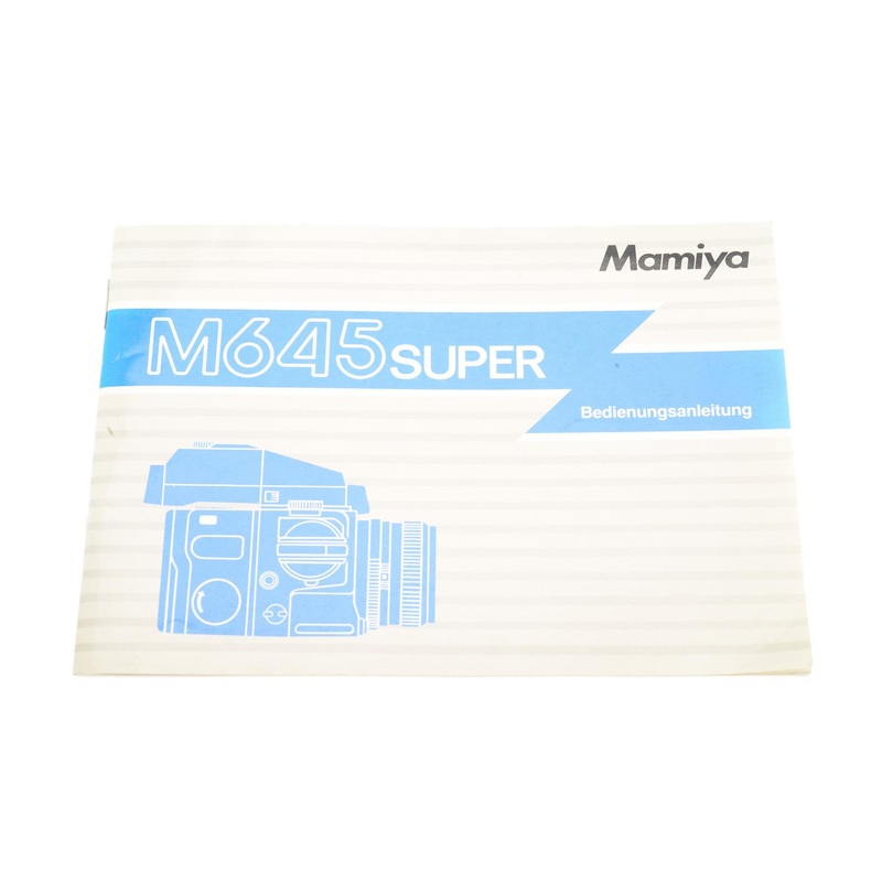 Mamiya M645 Super Instructions