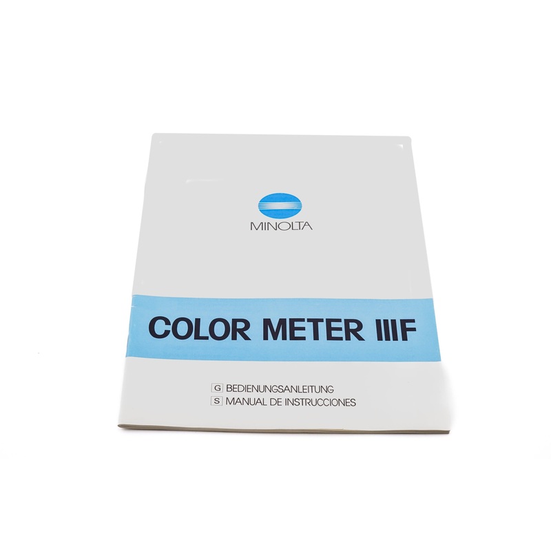 Minolta Color Meter IIIF Instructions