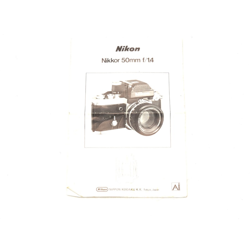 Nikon Nikkor 50mm f1.4 Pre-AI Instructions