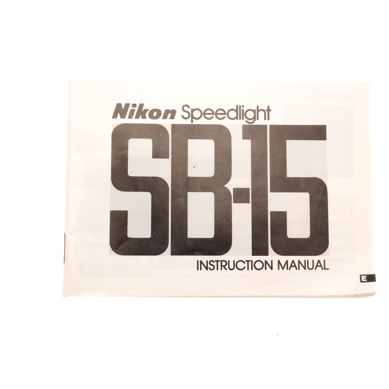 Nikon SB-15 Instruction Manual