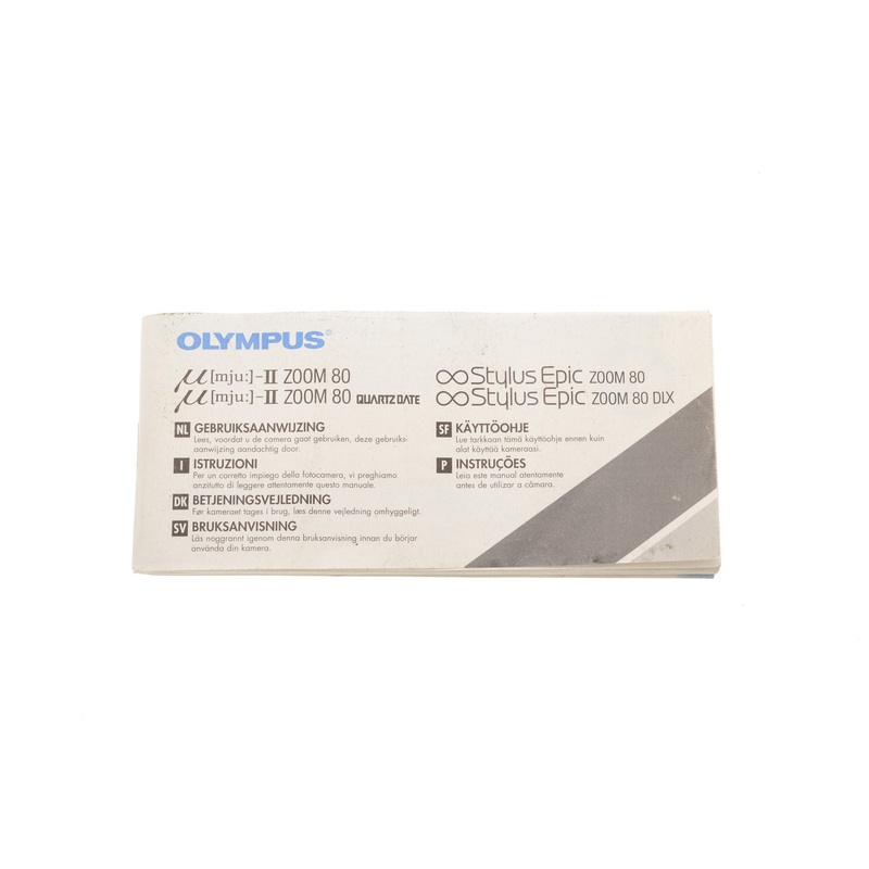 Olympus Mju-II Zoom 80 / Zoom 80 Quartz Date Instructions