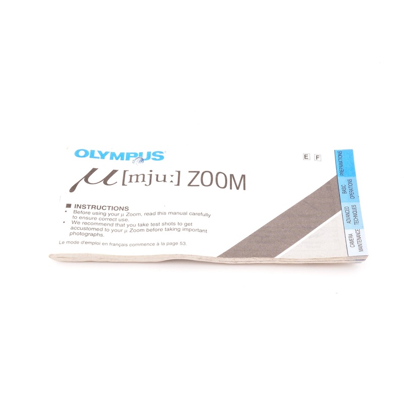 Olympus Mju Zoom Instructions