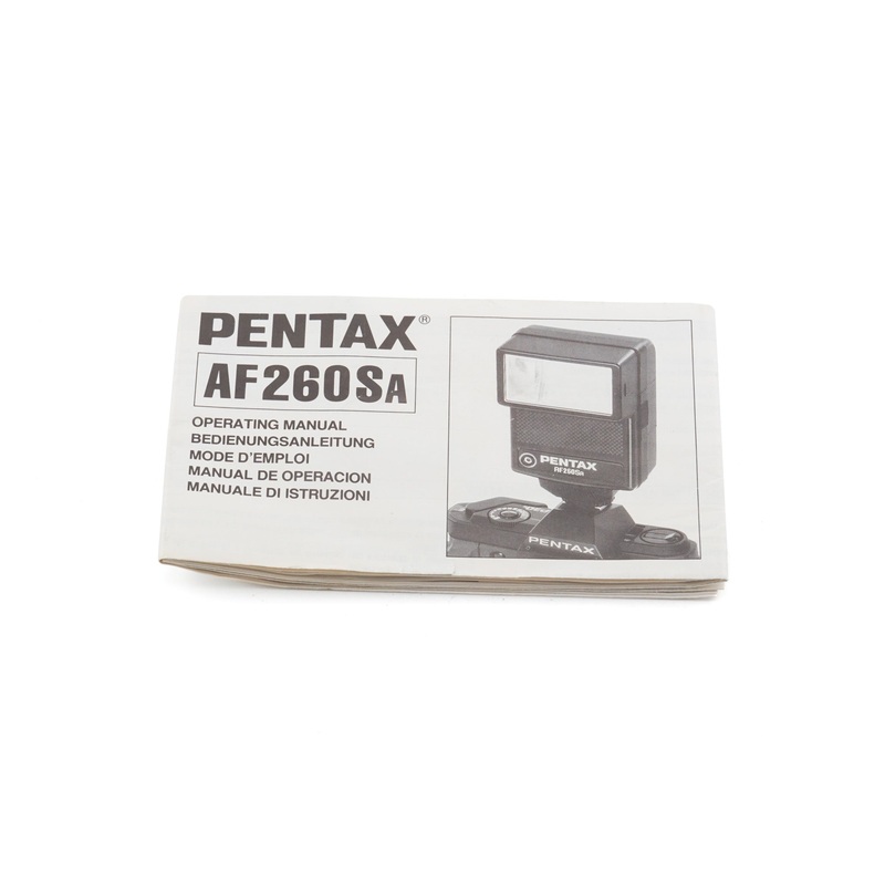 Pentax AF 260SA Flash Instructions