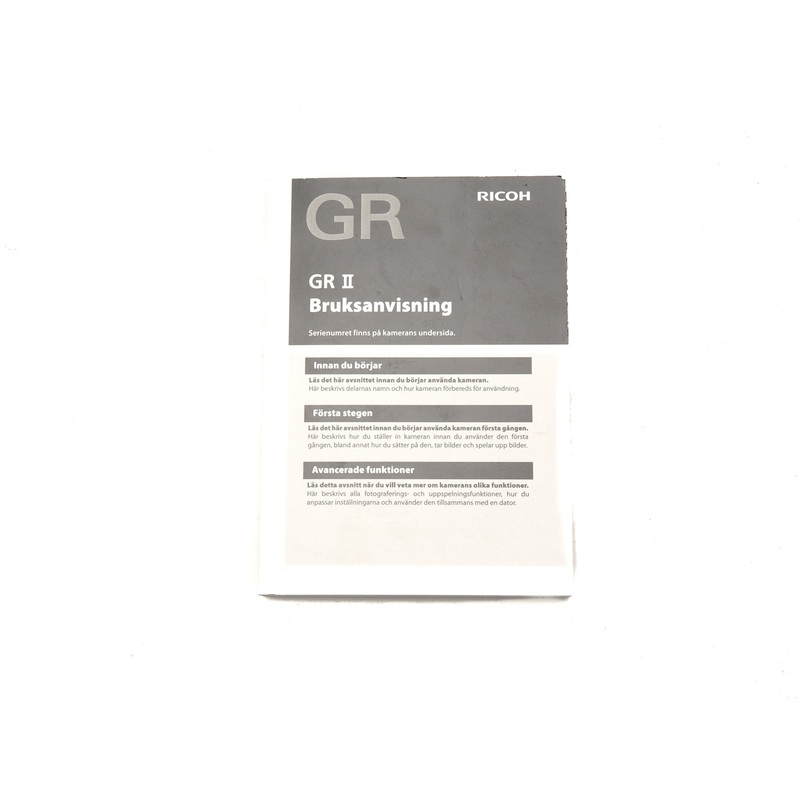 Ricoh GR II Instructions
