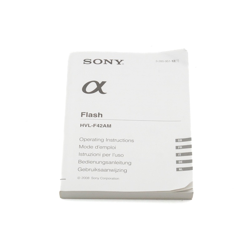 Sony HVL-F42AM Flash Instructions