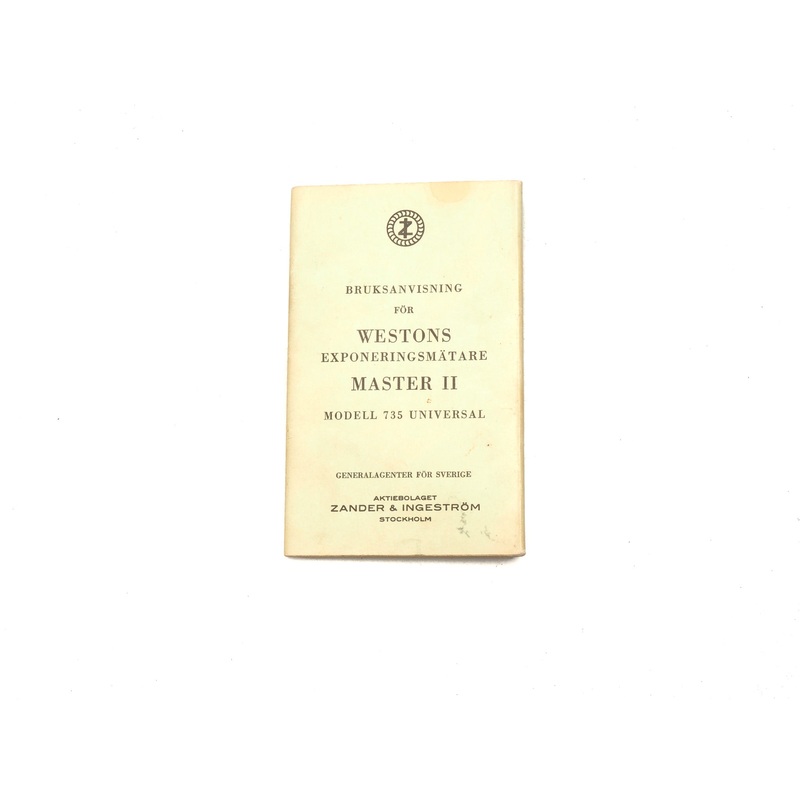 Zander & Ingestrm Exposure Meter Master II 735 Universal Instrctions