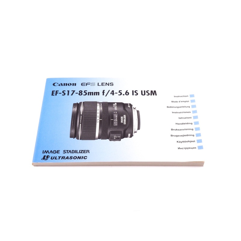 Canon 17-85mm f4-5.6 IS USM Instructions