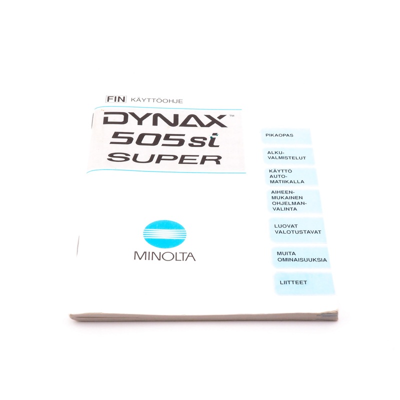 Minolta Dynax 505si Super Instructions
