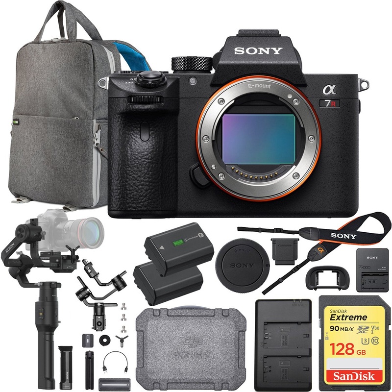 Sony a7R III Mirrorless Camera Body + DJI Ronin-S Essentials Kit Gimbal Stabilizer