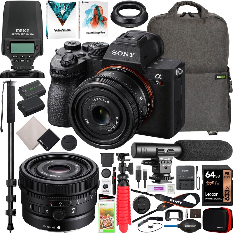 Sony a7R IV Mirrorless Full Frame Camera Bundle + 40mm F2.5 G FE Lens SEL40F25G Kit