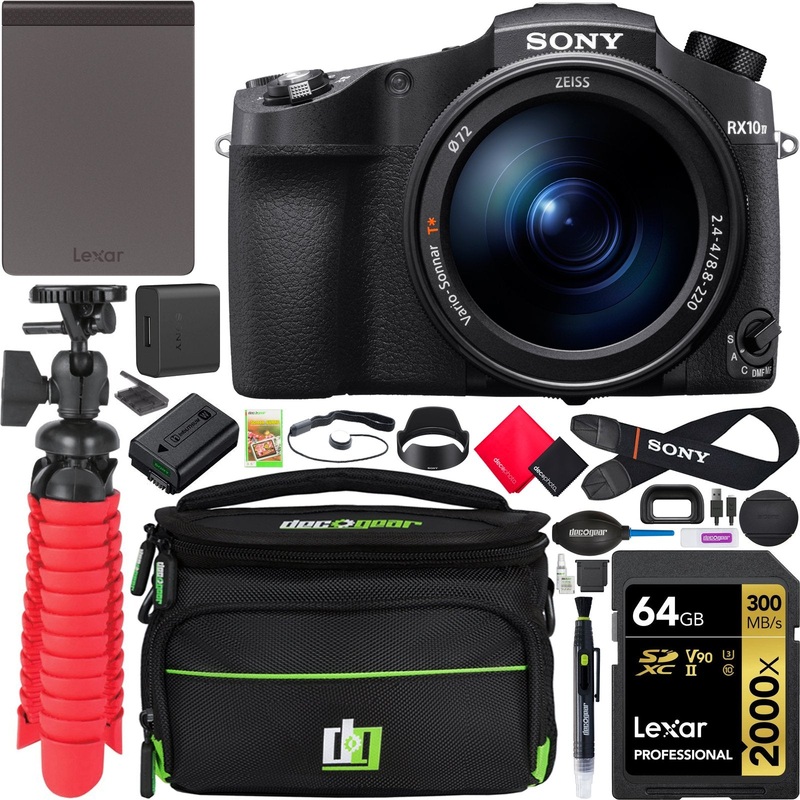 Sony Cyber-Shot RX10 IV Digital Camera with 24-600mm Lens +512GB SSD Drive Kit Bundle
