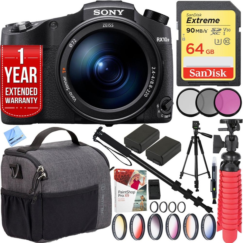 Sony RX10 IV Cyber-Shot High Zoom 20.1MP Camera 24-600mm F.2.4-F4 lens Filter Kit