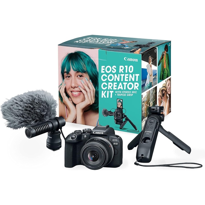 Canon EOS R10 Mirrorless Camera with 18-45mm Lens Content Creator Kit (5331C079)