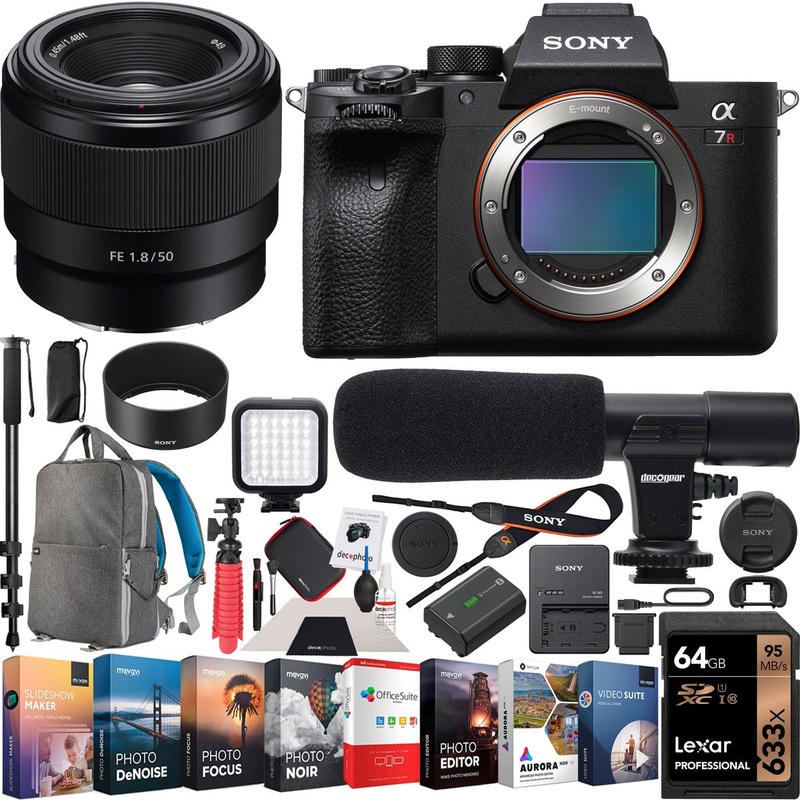 Sony a7R IV Mirrorless Camera + 50mm F1.8 Full-frame Prime Lens SEL50F18F Bundle