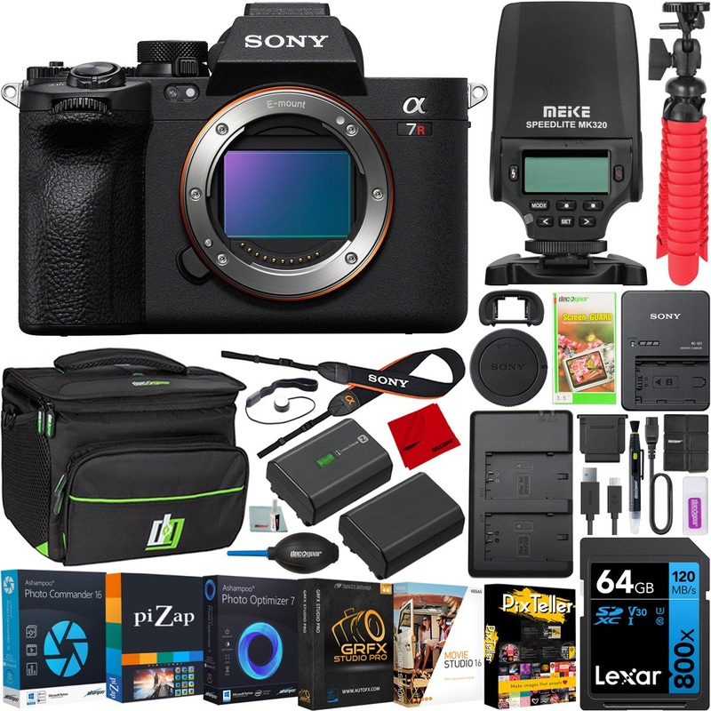 Sony a7R V Alpha Full Frame Mirrorless Camera Body ILCE-7RM5 + Speedlite & Bag Bundle