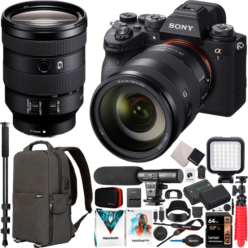 Sony Alpha 1 Full Frame Mirrorless Camera + 24-105mm F4 G Lens SEL24105G Kit Bundle