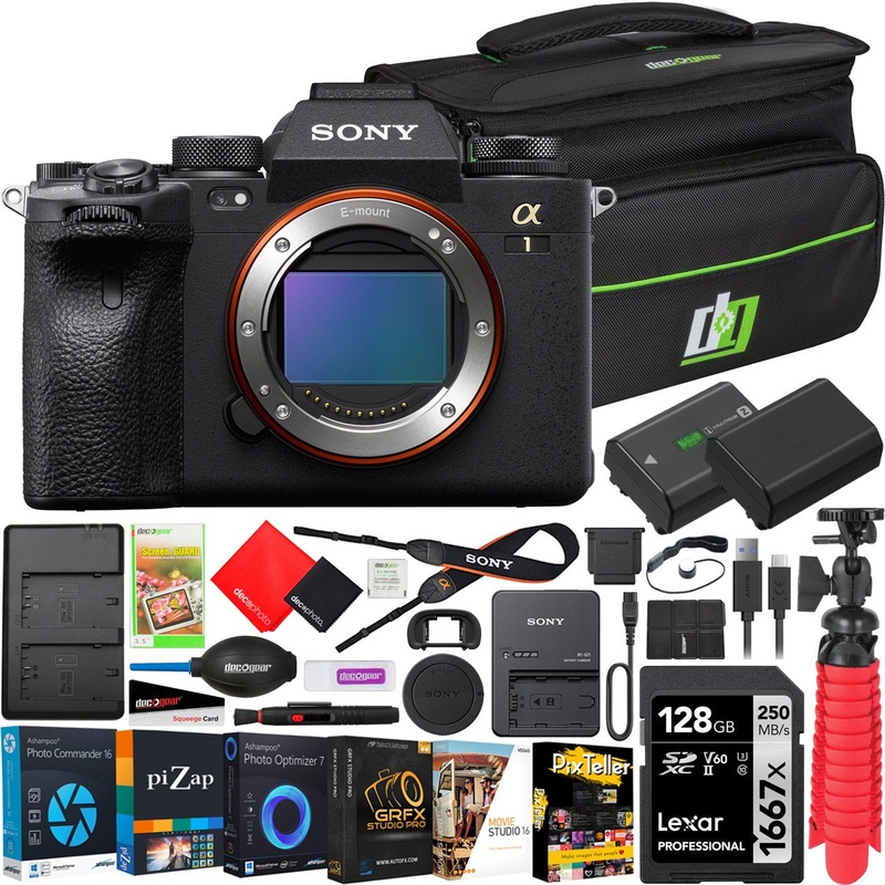 Sony Alpha 1 Full Frame Mirrorless Camera Body ILCE-1/B + Double Battery Kit Bundle