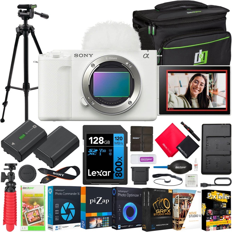 Sony ZV-E1 Full Frame Mirrorless Vlog Camera Body ILCZV-E1/W + Accessories Kit Bundle