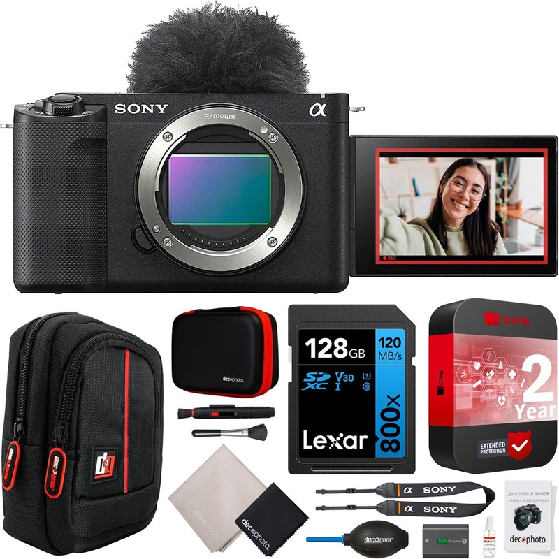 Sony ZV-E10 II Mirrorless APS-C Camera Body Black Kit + Extended Warranty Bundle