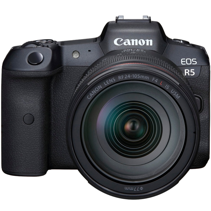 Canon EOS R5 Full Frame Mirrorless Camera Body + 24-105mm F4L IS USM Lens, Refurbished