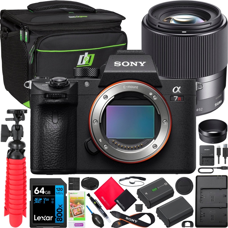 Sony a7R IV Mirrorless Full Frame Camera Body Kit + Sigma 30mm F1.4 DC DN Lens Bundle