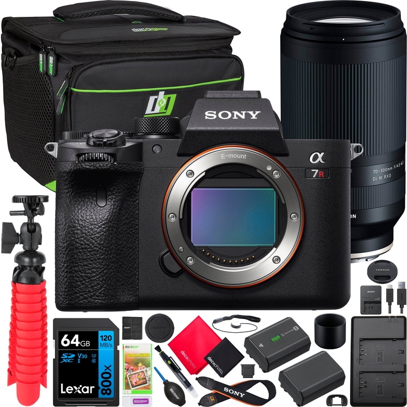 Sony a7R IV Mirrorless Full Frame Camera Body Kit + Tamron 70-300mm Lens Bundle