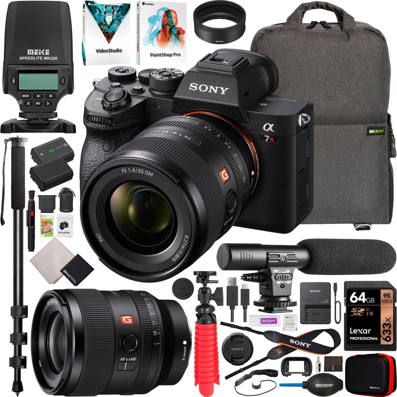 Sony a7R IV Mirrorless Full Frame Camera Bundle + 35mm F1.4 GM Lens SEL35F14GM Kit